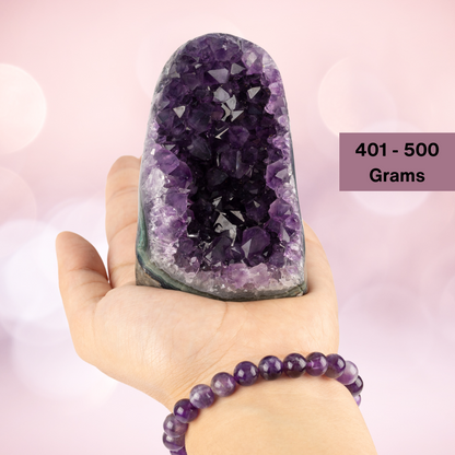 Natural Amethyst Cut Base Healing Crystals, "AAA" Quality Large Amethyst Cluster, Uruguayan Purple Amethyst Geode, Spiritual Home Decor