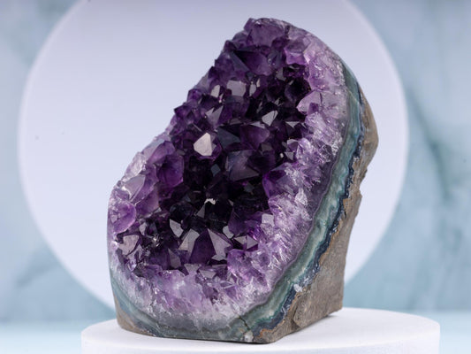 Natural Amethyst Cut Base Healing Crystals, "AAA" Quality Large Amethyst Cluster, Uruguayan Purple Amethyst Geode, Spiritual Home Decor