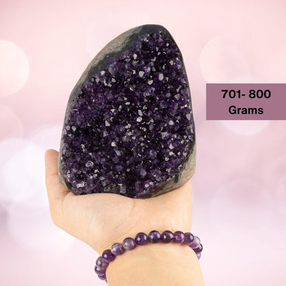 Natural Amethyst Cut Base Healing Crystals, "AAA" Quality Large Amethyst Cluster, Uruguayan Purple Amethyst Geode, Spiritual Home Decor
