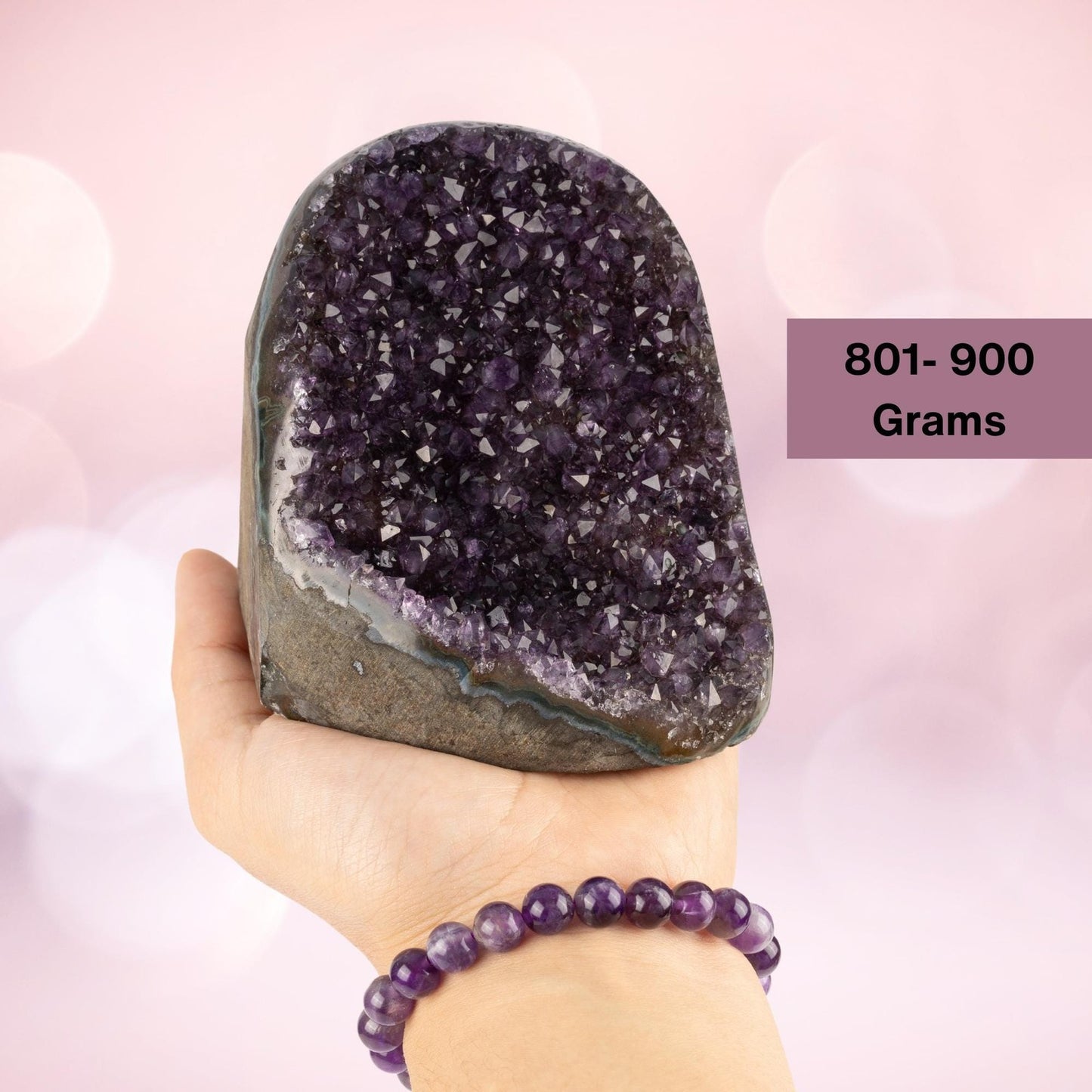 Natural Amethyst Cut Base Healing Crystals, "AAA" Quality Large Amethyst Cluster, Uruguayan Purple Amethyst Geode, Spiritual Home Decor