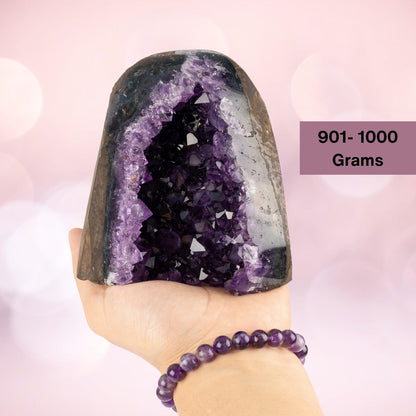Natural Amethyst Cut Base Healing Crystals, "AAA" Quality Large Amethyst Cluster, Uruguayan Purple Amethyst Geode, Spiritual Home Decor