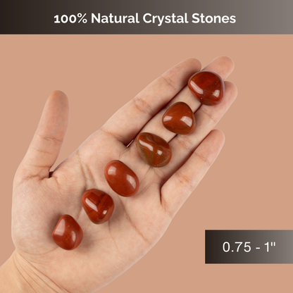 Red Jasper Crystal Tumble Stone - Authentic Polished Stone for Meditation, Spiritual Gifts, Chakra Healing, Reiki, & Energy Work