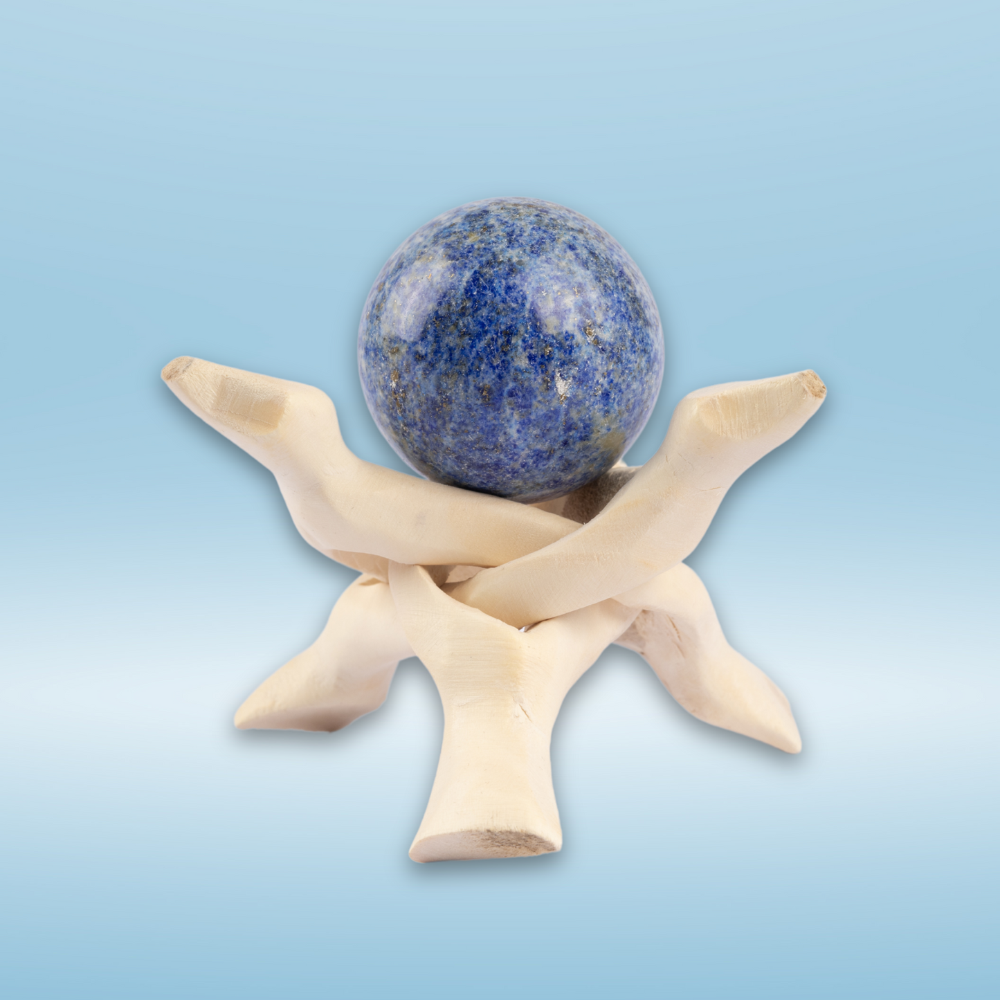 35mm-45mm Lapis Lazuli Sphere with Wooden Stand, Healing Crystal Sphere, Home Crystal Decor, Energy Crystal, Sphere Stand, Crystal Gifts