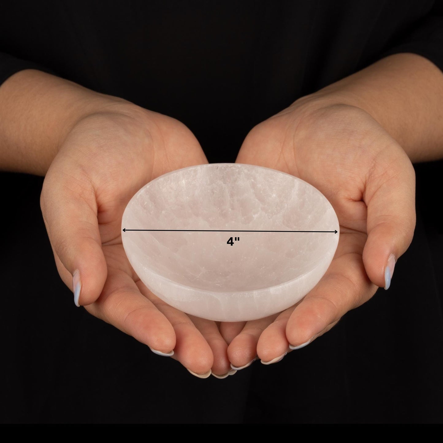 Selenite Charging Bowl, Four Sizes 2.25", 4", 5.5", & 7.5", Selenite Crystal, Meditation Bowl, Reiki, Jewelry Holder, Cleansing Bowl