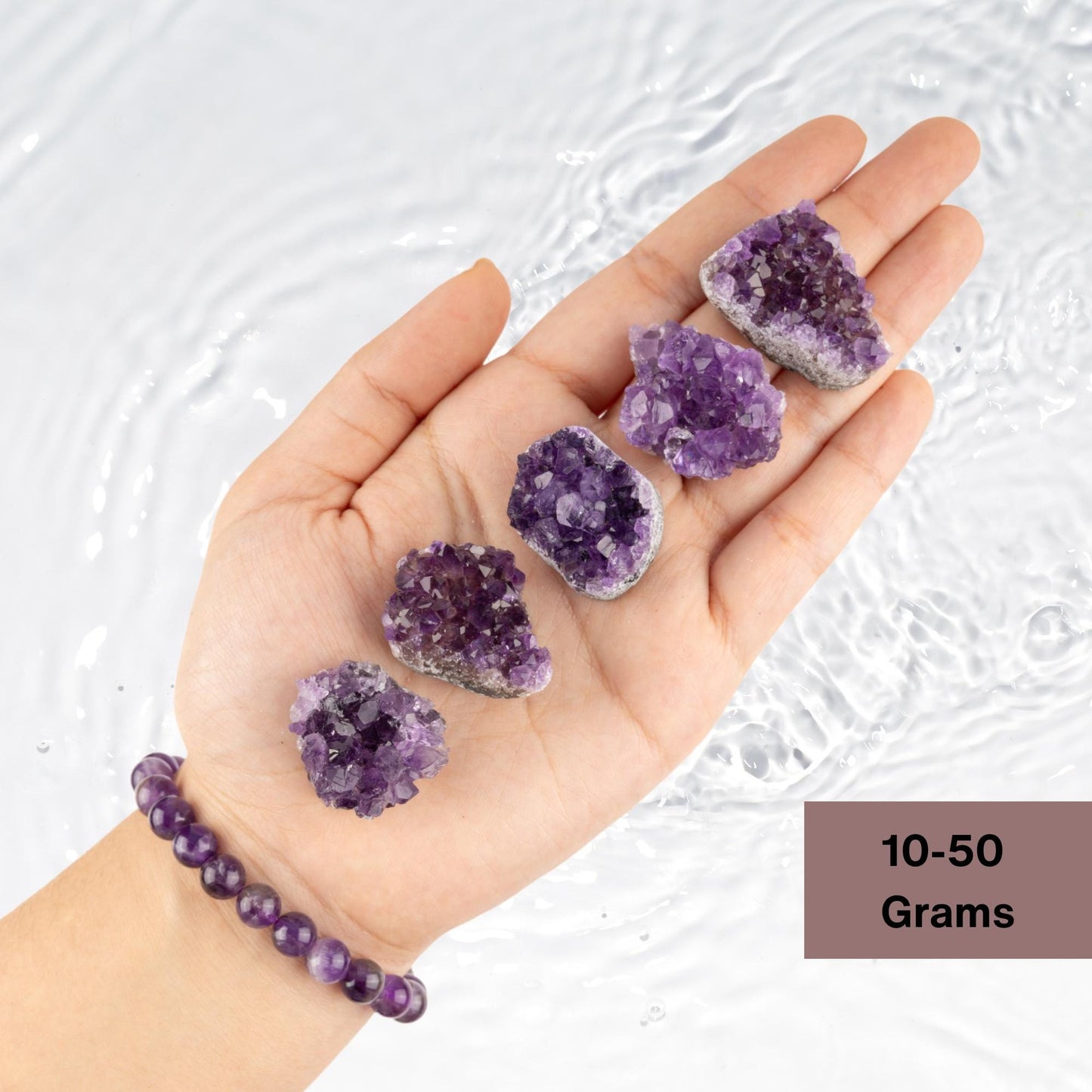 Natural Amethyst Cluster Healing Crystals, "AAA" Quality Raw Amethyst Cluster, Uruguayan Purple Amethyst Geode, Spiritual & Meditation Gifts