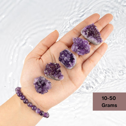 Natural Amethyst Cluster Healing Crystals, "AAA" Quality Raw Amethyst Cluster, Uruguayan Purple Amethyst Geode, Spiritual & Meditation Gifts