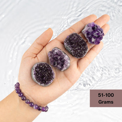 Natural Amethyst Cluster Healing Crystals, "AAA" Quality Raw Amethyst Cluster, Uruguayan Purple Amethyst Geode, Spiritual & Meditation Gifts