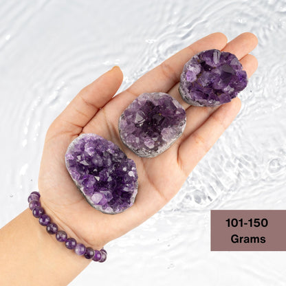 Natural Amethyst Cluster Healing Crystals, "AAA" Quality Raw Amethyst Cluster, Uruguayan Purple Amethyst Geode, Spiritual & Meditation Gifts