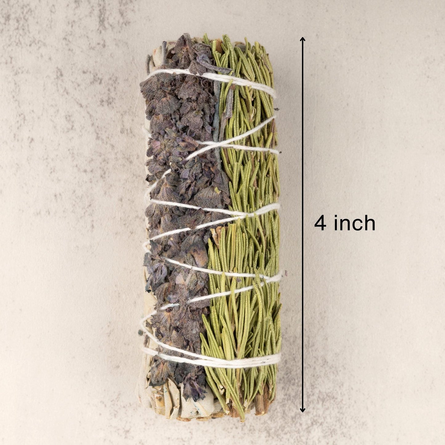 White Sage Lavender and Rosemary Smudge Stick 4", Energy Cleansing Smudging Sticks, Smoke Cleanse Smudging Wand, Home Protection, Purifying
