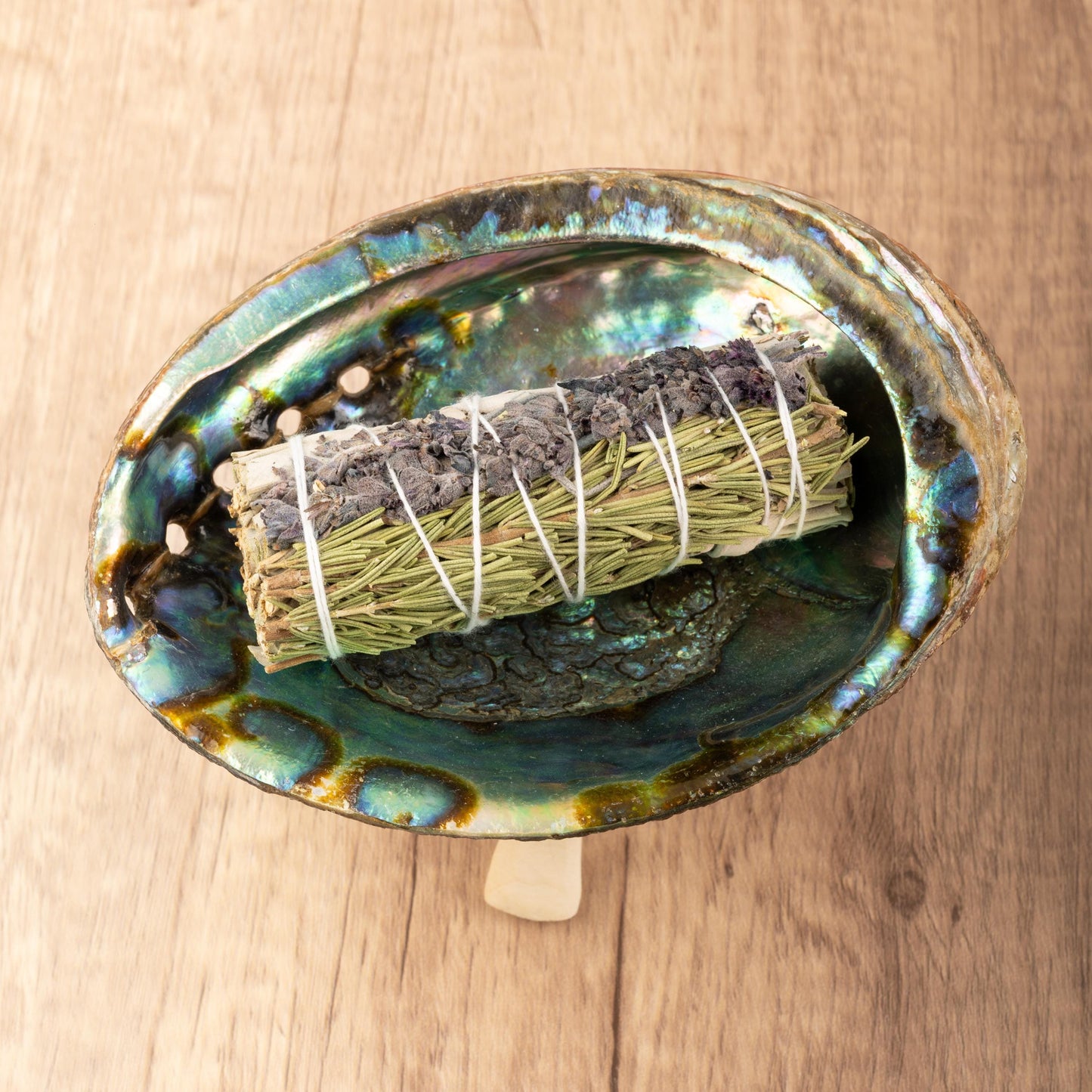 White Sage Lavender and Rosemary Smudge Stick 4", Energy Cleansing Smudging Sticks, Smoke Cleanse Smudging Wand, Home Protection, Purifying