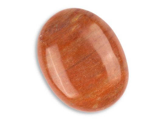 Peach Aventurine Palm Stone Crystal, Natural Healing Stone for Anxiety Relief, Meditation, Polished Puffy Pocket Stone, Spiritual Gift