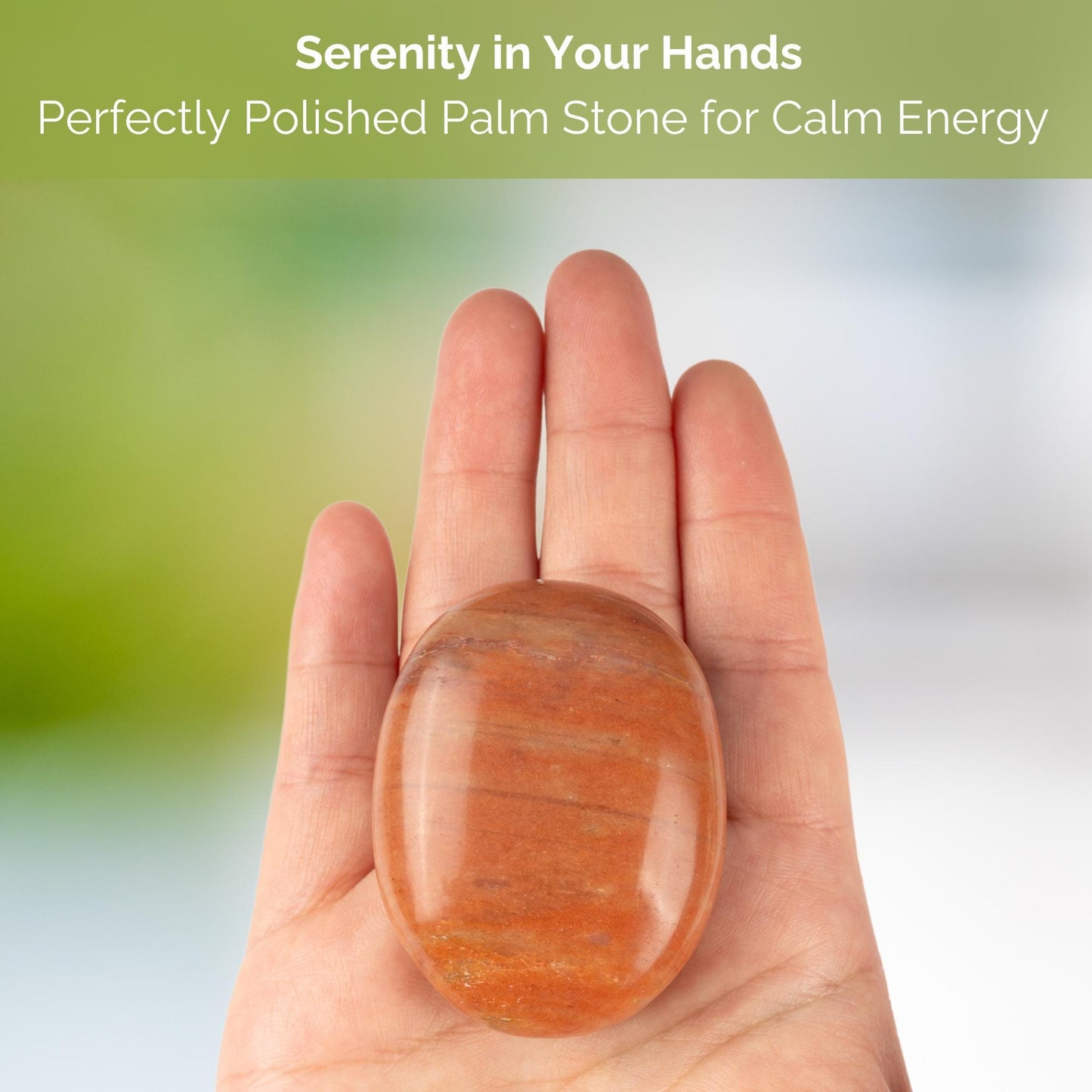 Peach Aventurine Palm Stone Crystal, Natural Healing Stone for Anxiety Relief, Meditation, Polished Puffy Pocket Stone, Spiritual Gift