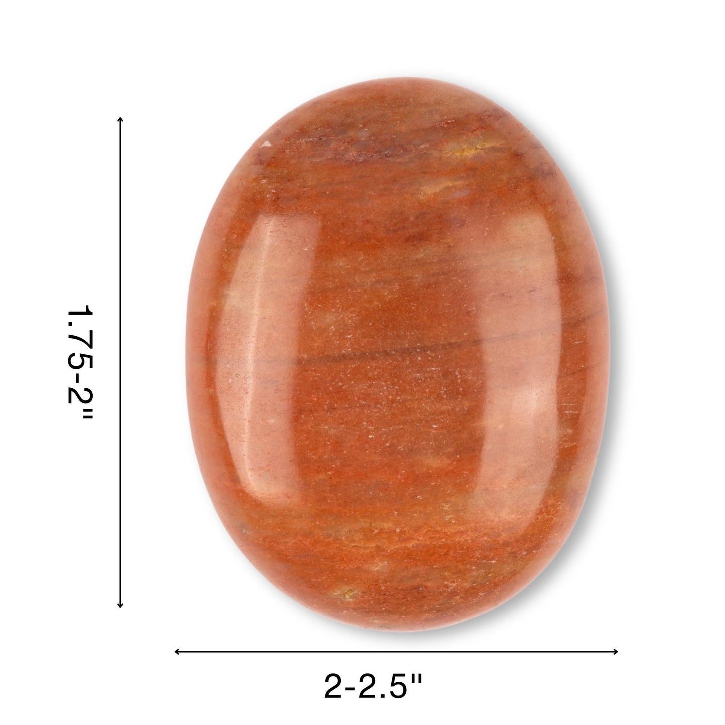 Peach Aventurine Palm Stone Crystal, Natural Healing Stone for Anxiety Relief, Meditation, Polished Puffy Pocket Stone, Spiritual Gift