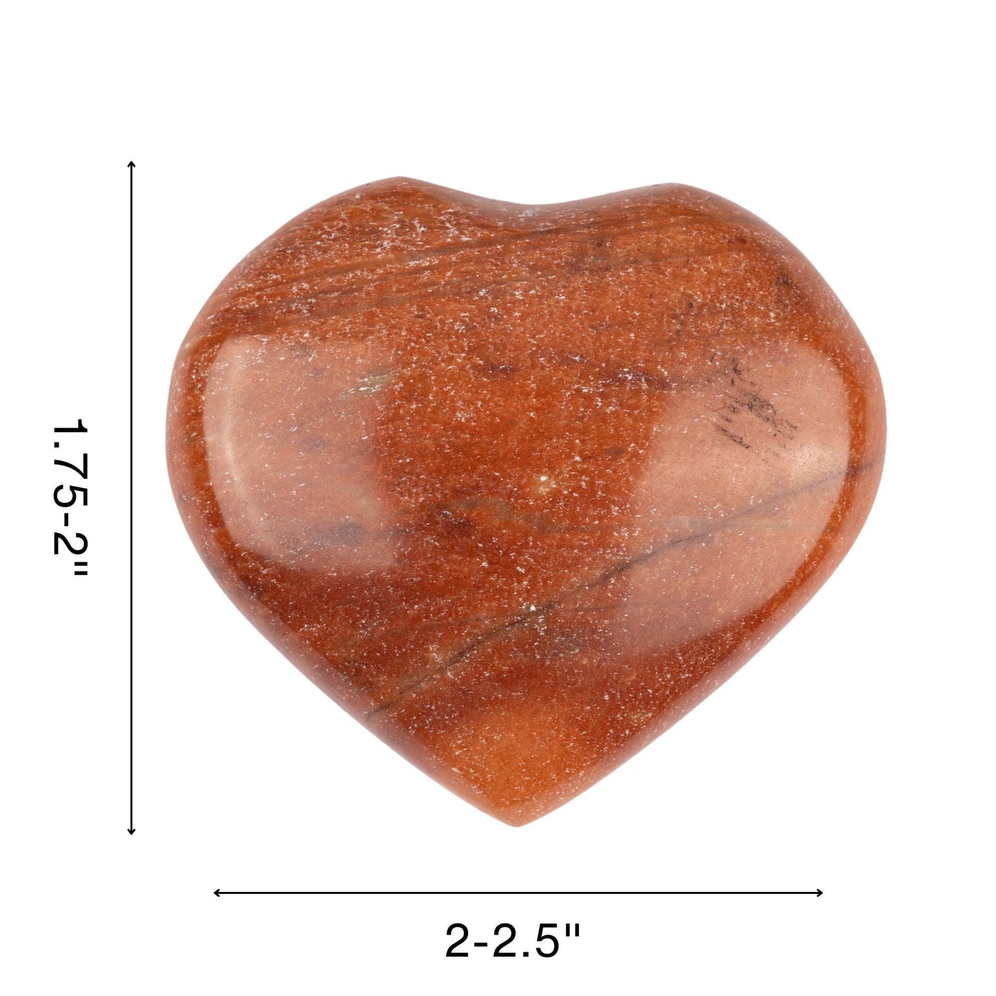 Peach Aventurine Crystal Heart Palm Stone, Natural Healing Stone for Anxiety Relief, Meditation, Polished Puffy Heart Stone, Spiritual Gift