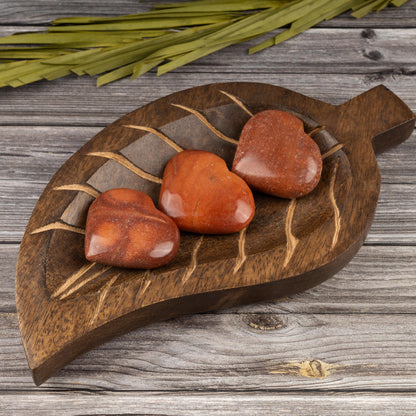 Peach Aventurine Crystal Heart Palm Stone, Natural Healing Stone for Anxiety Relief, Meditation, Polished Puffy Heart Stone, Spiritual Gift