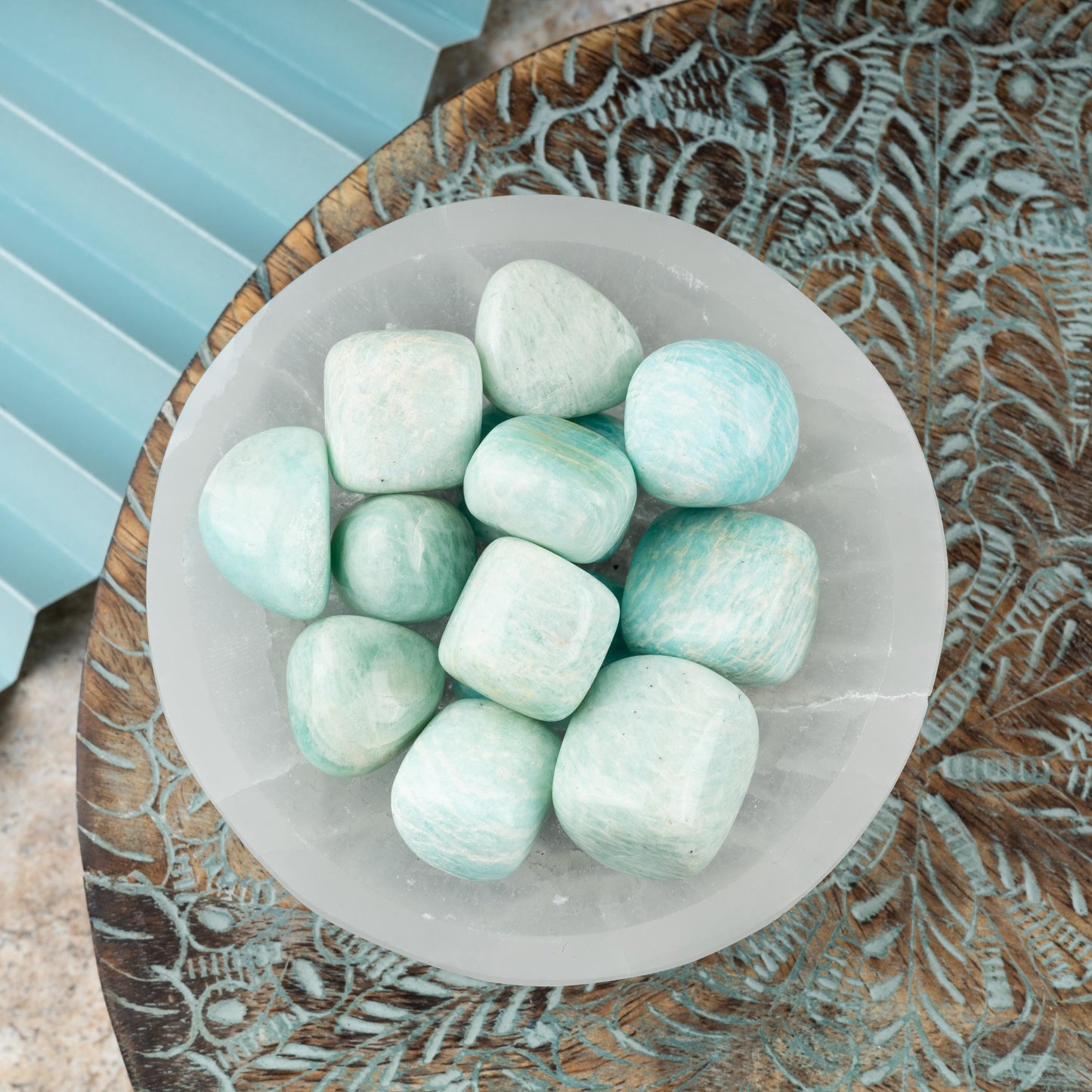 Aquamarine Crystal Tumble Stone - Authentic Polished Stone for Meditation, Spiritual Gifts, Chakra Healing, Reiki, & Energy Work