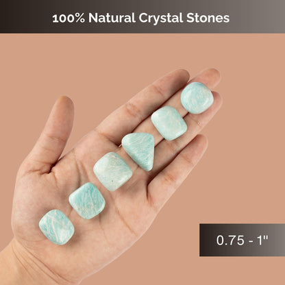 Aquamarine Crystal Tumble Stone - Authentic Polished Stone for Meditation, Spiritual Gifts, Chakra Healing, Reiki, & Energy Work