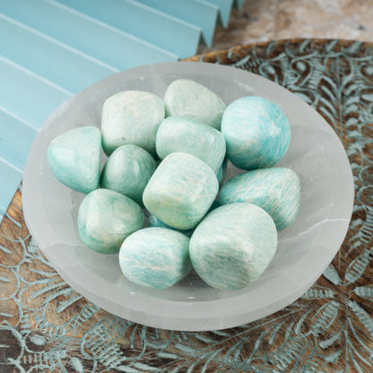 Aquamarine Crystal Tumble Stone - Authentic Polished Stone for Meditation, Spiritual Gifts, Chakra Healing, Reiki, & Energy Work