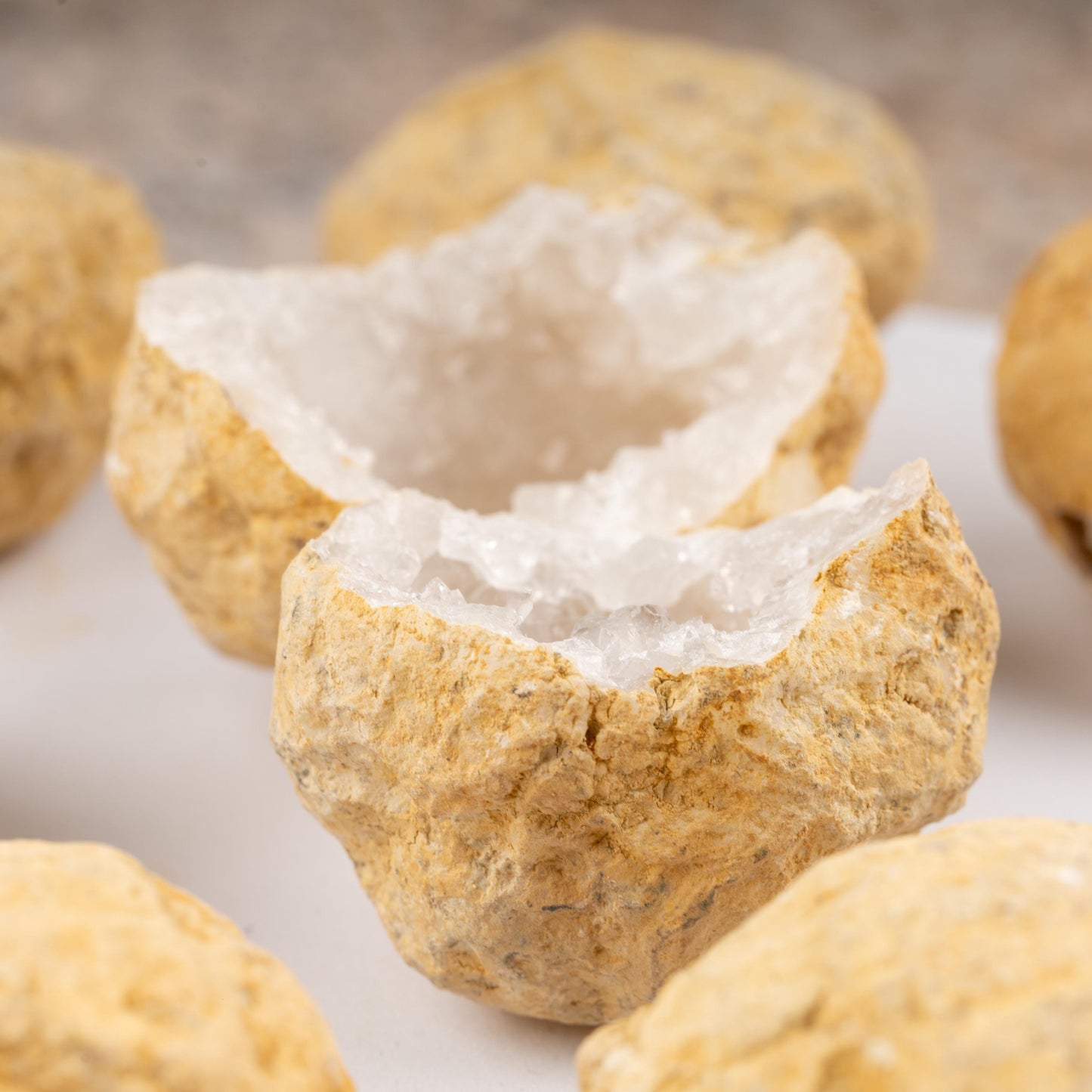 Break Your Own Geodes, Unopened Geode Crystal from Morocco, Natural Quartz Geode with Hidden Crystal Druzy 1.5-2", Meditation & Home Decor