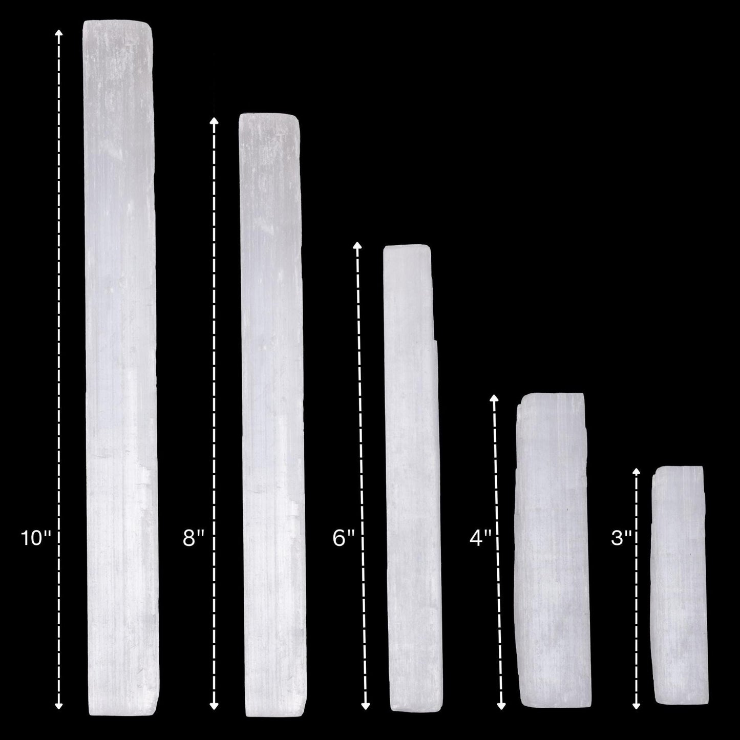 Raw Selenite Sticks, 10", 8", 6", 4", 2.5-3" Selenite Crystal, Selenite Wand, Healing Crystals & Stones, Reiki Healing, Meditation Grid Work