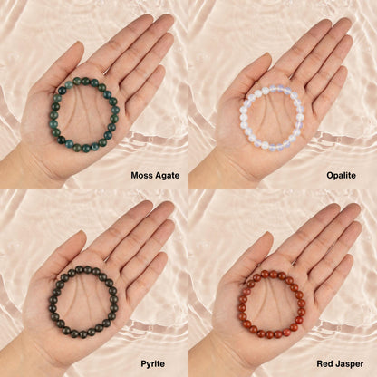 8mm Healing Crystals Bracelet, Bead Bracelets for Women Men, Crystal Jewelry, Natural Gemstone Jewelry, Energy Crystal, Spiritual Bracelet