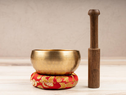 Tibetan Singing Bowl, 3" Hand-Hammered Design, Meditation Bowl, Sound Bowl Chakra Healing, Handcrafted Singing Bowl Set, Spiritual Gift