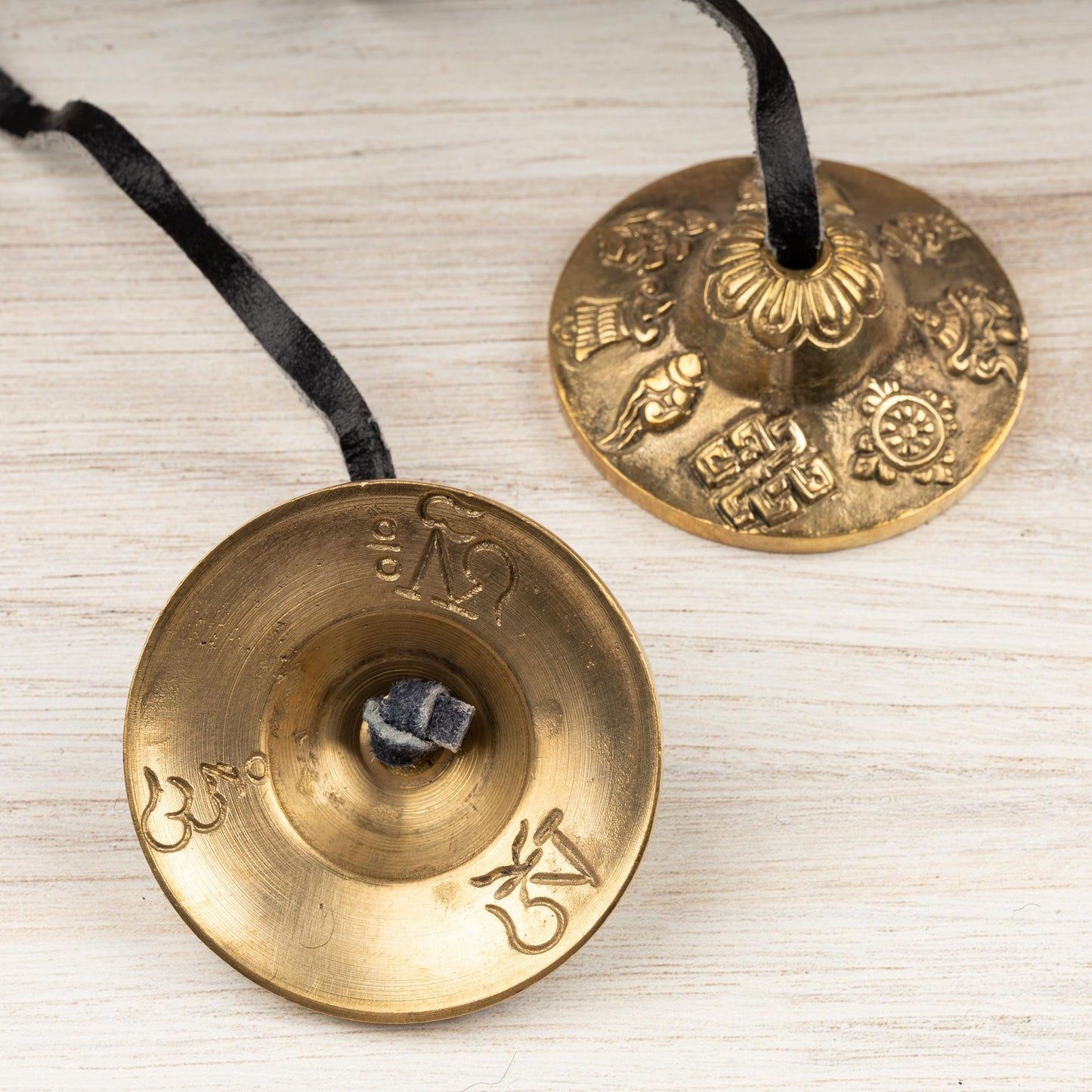 2.3" Tingsha Bell with Red Case, 8 Auspicious Design, Sound Healing Meditation Bell, Altar Bell, Energy Cleansing, Spiritual Healing Gift
