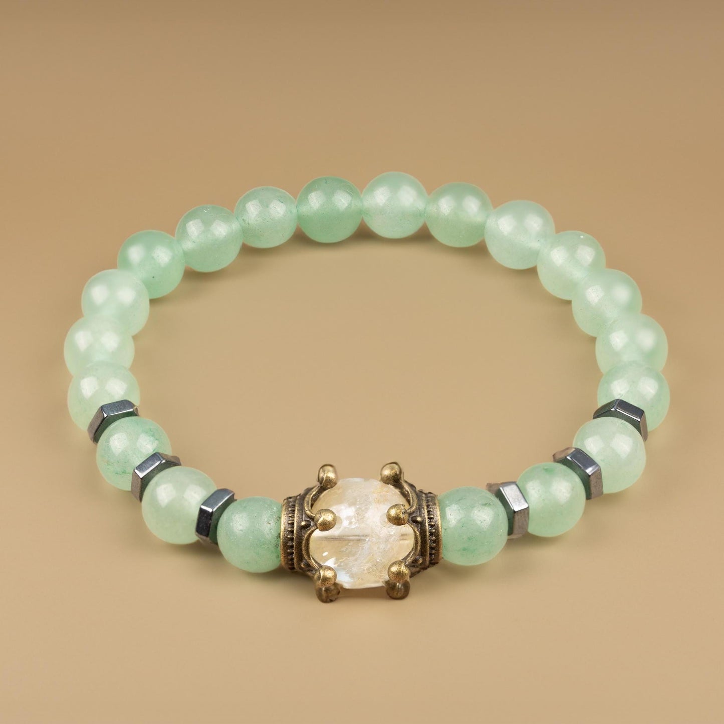 Crown Healing Crystals Bracelet, Bead Bracelets for Women Men, Crystal Jewelry, Natural Gemstone Jewelry, Energy Crystal, Spiritual Bracelet