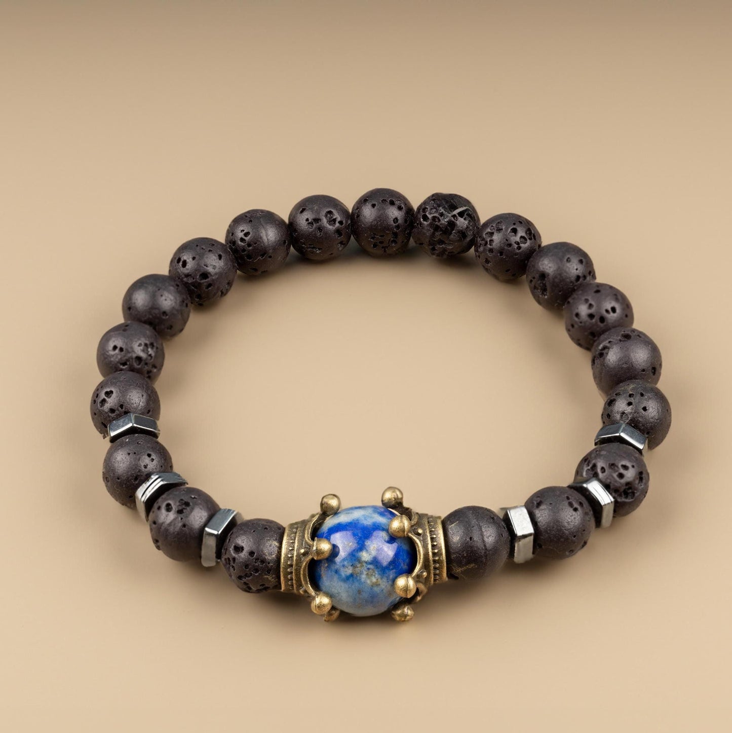 Crown Healing Crystals Bracelet, Bead Bracelets for Women Men, Crystal Jewelry, Natural Gemstone Jewelry, Energy Crystal, Spiritual Bracelet