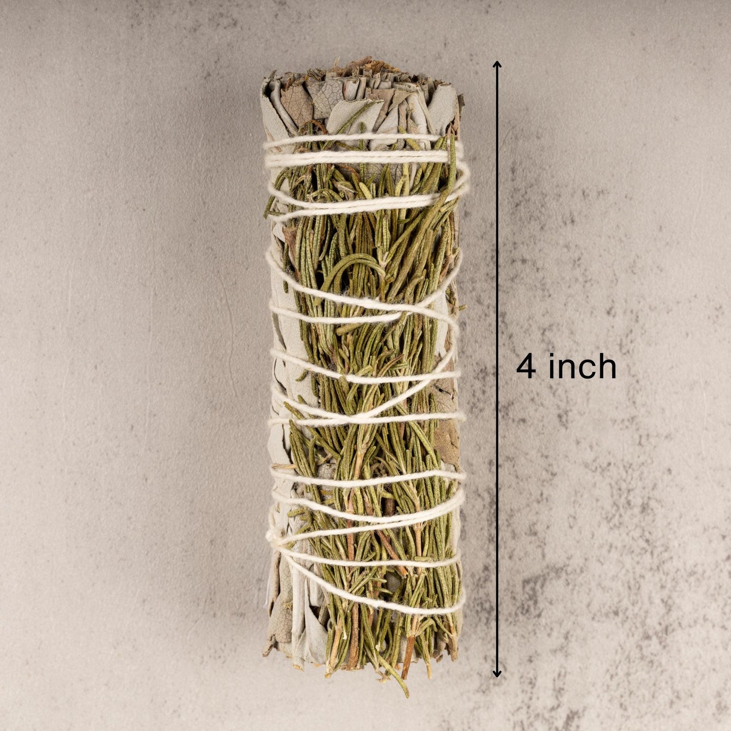 Rosemary with White Sage Smudge Stick – 4” Sage Bundle for Cleansing, Energy Healing, Meditation, Reiki, Includes Smudging Guide