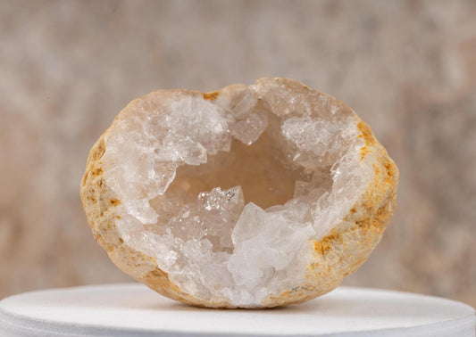 Geode Crystal from Morocco, 1.5-2" Cracked Geode, Natural Quartz Crystal, Druzy Cluster, Crystallized Geode for Home Decor & Meditation