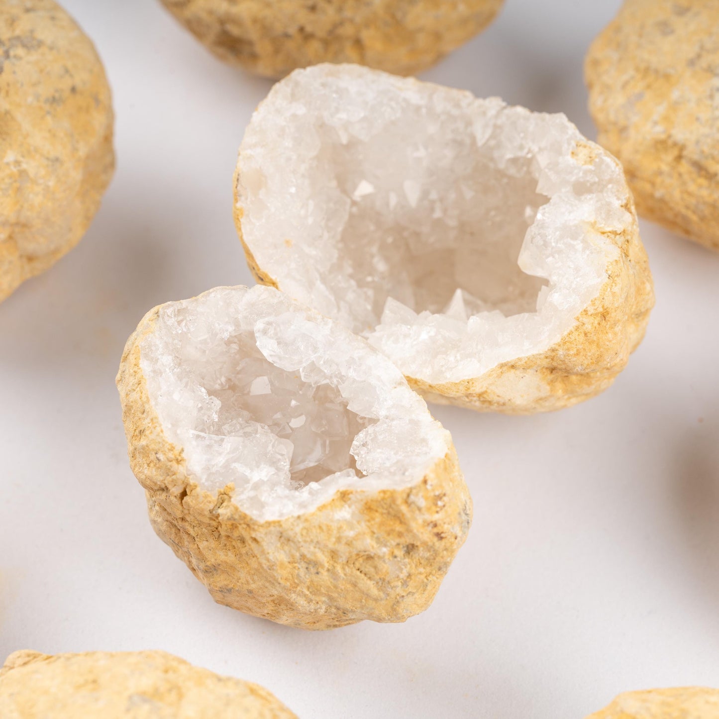 Geode Crystal from Morocco, 1.5-2" Cracked Geode, Natural Quartz Crystal, Druzy Cluster, Crystallized Geode for Home Decor & Meditation