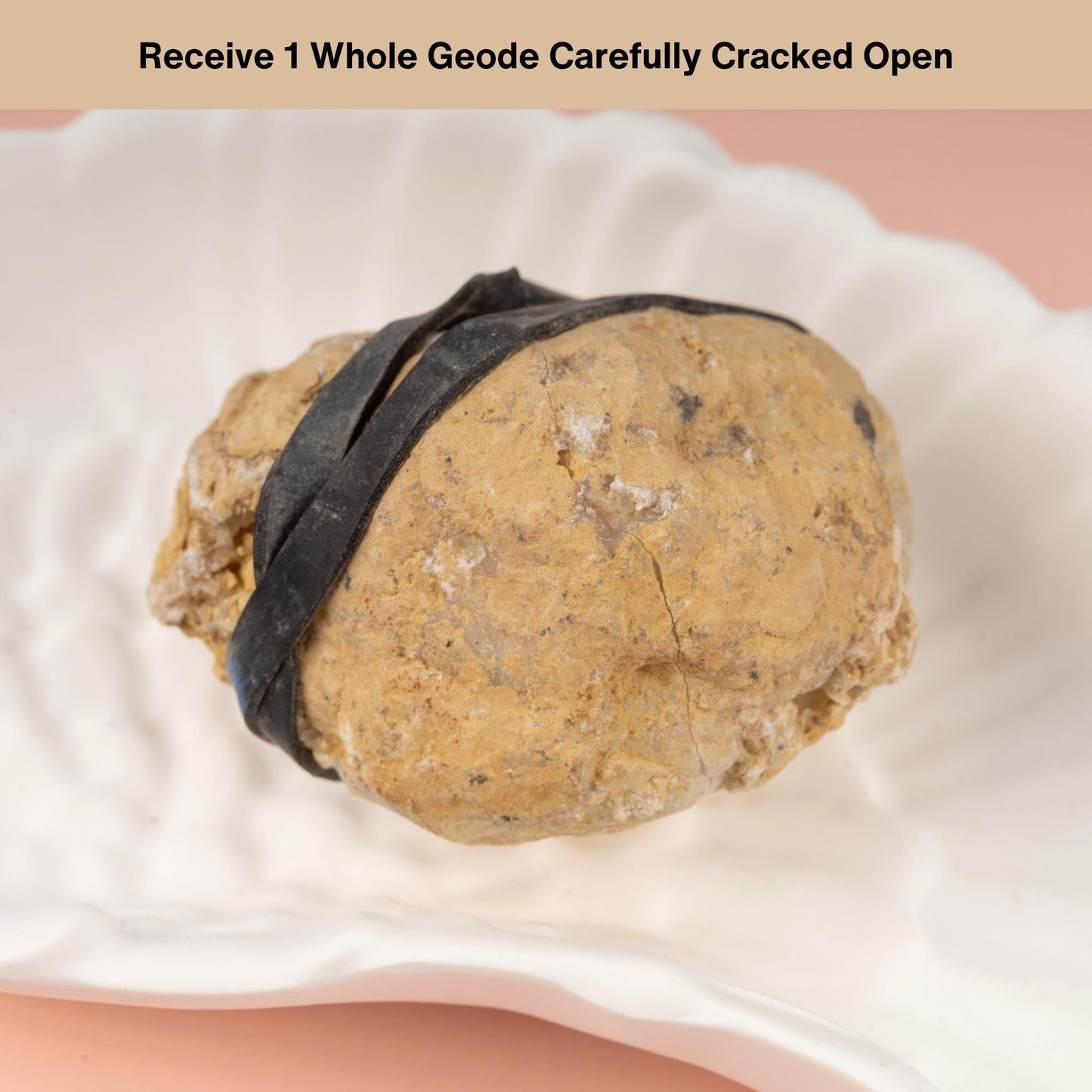 Geode Crystal from Morocco, 1.5-2" Cracked Geode, Natural Quartz Crystal, Druzy Cluster, Crystallized Geode for Home Decor & Meditation