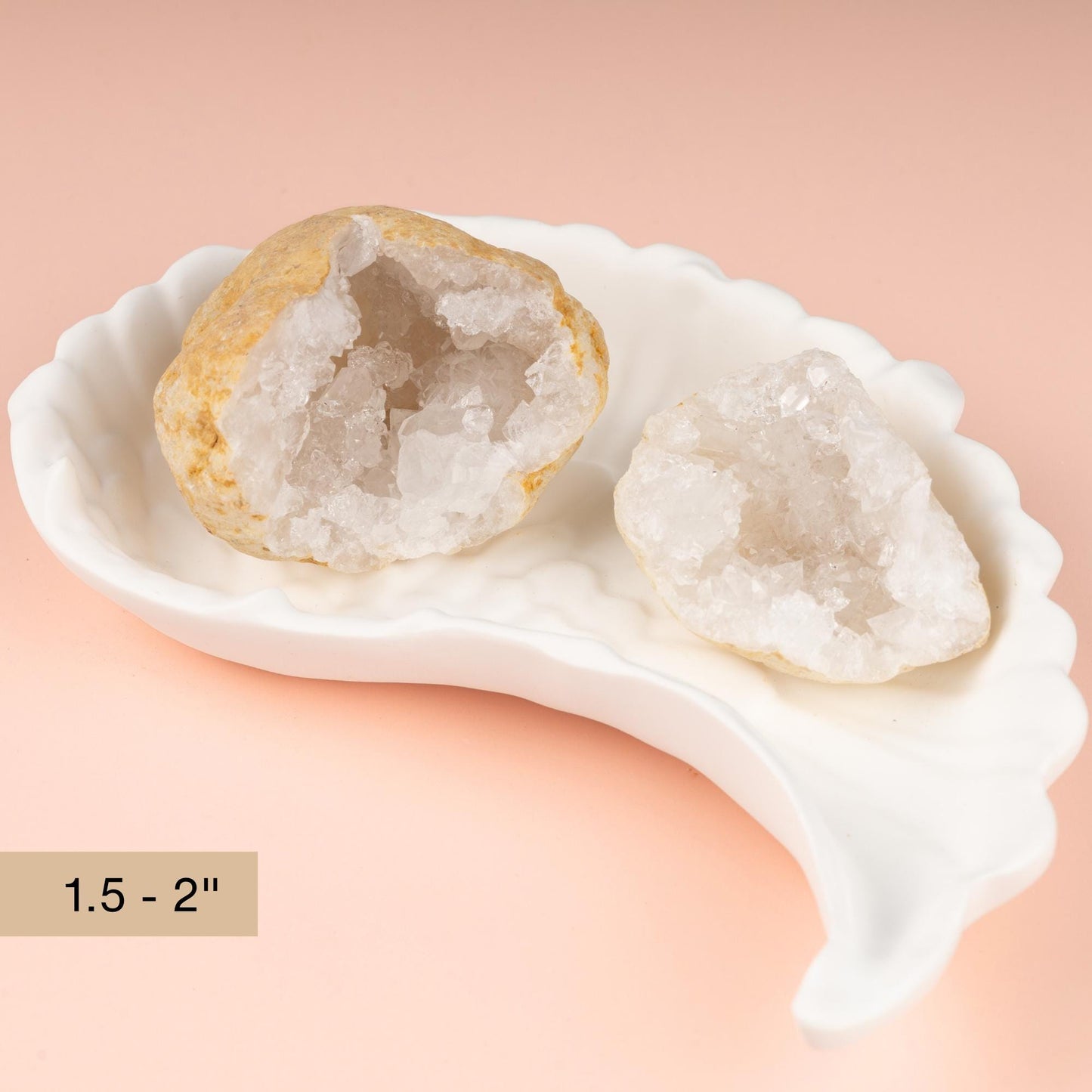 Geode Crystal from Morocco, 1.5-2" Cracked Geode, Natural Quartz Crystal, Druzy Cluster, Crystallized Geode for Home Decor & Meditation
