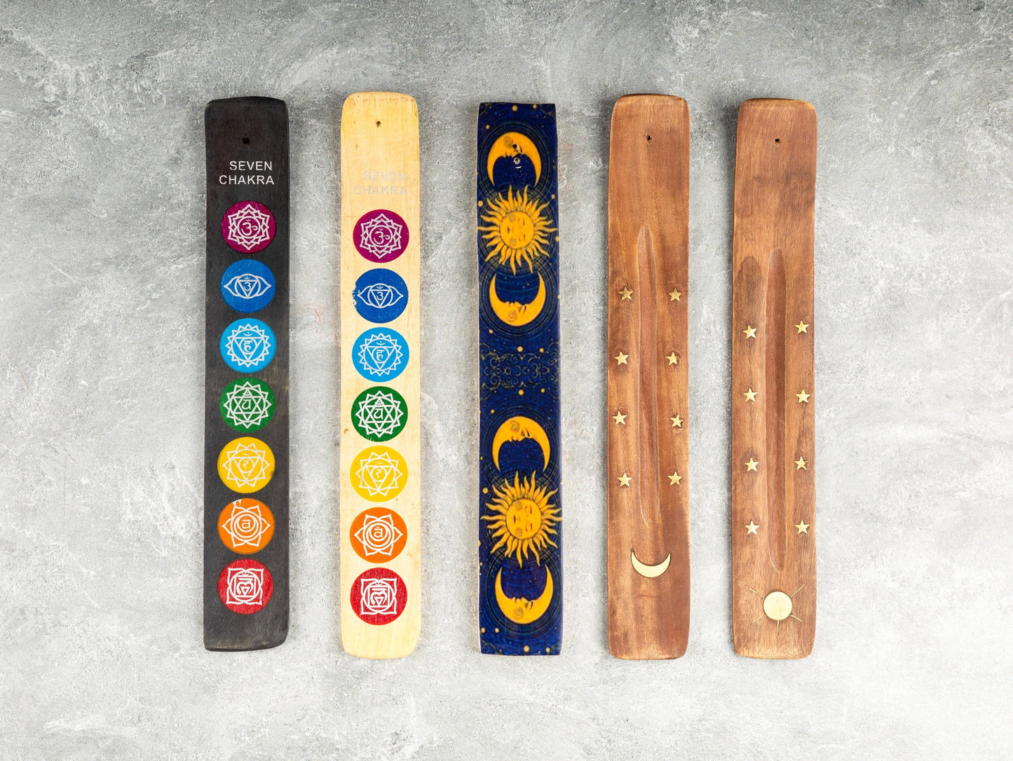 Wooden Incense Stick Ash Catcher, Hand Crafted Incense Holder, Home cleansing, Incense Burner, Spiritual and Meditation Gift, 5 Designs, 10"