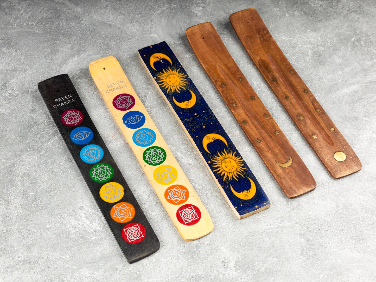 Wooden Incense Stick Ash Catcher, Hand Crafted Incense Holder, Home cleansing, Incense Burner, Spiritual and Meditation Gift, 5 Designs, 10"