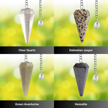 Large Selection of Faceted Pendulum Crystals, Divination Tools, Dowsing Pendulum for Meditation, Reiki, Crystal Grid, Chakra, Energy Healing