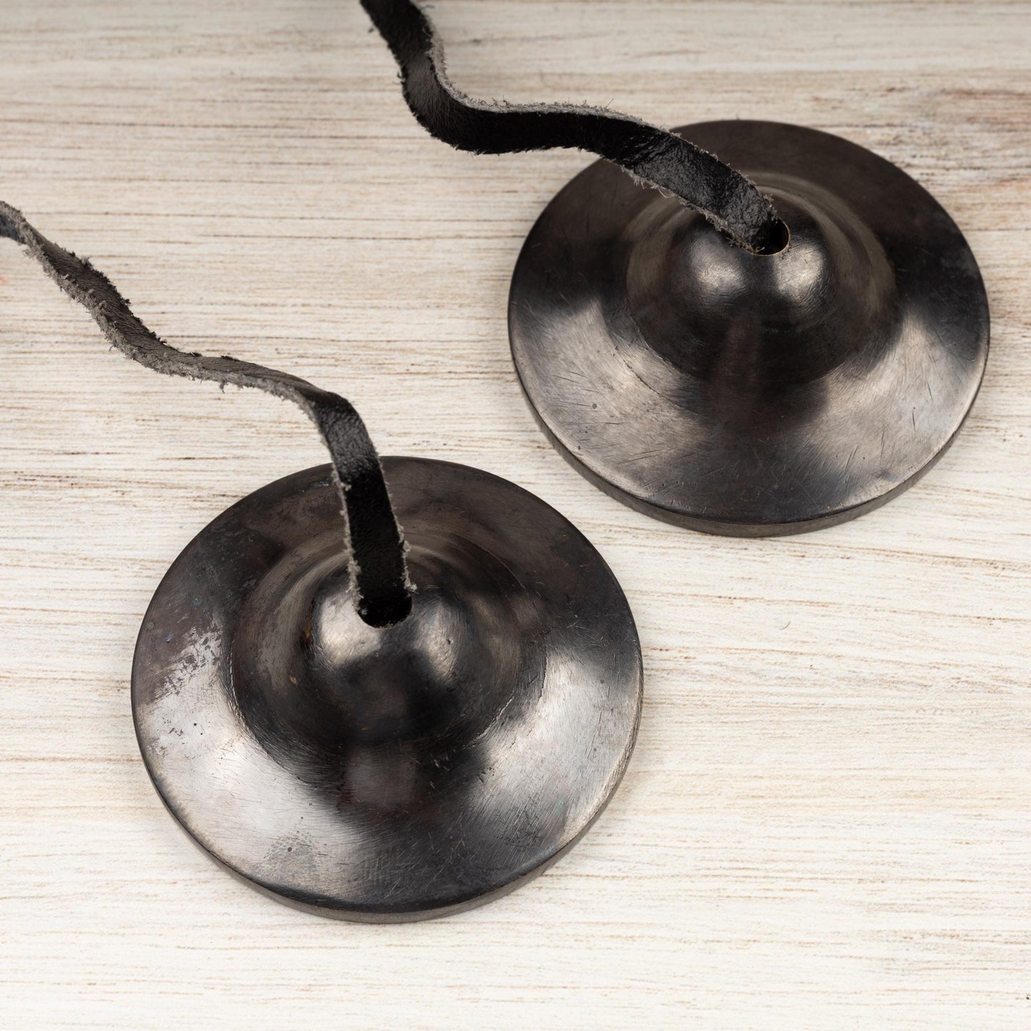 2.3" Tingsha Bell with Maroon Case, Plain Black Design, Sound Healing Meditation Bell, Altar Bell, Energy Cleansing, Spiritual Healing Gift