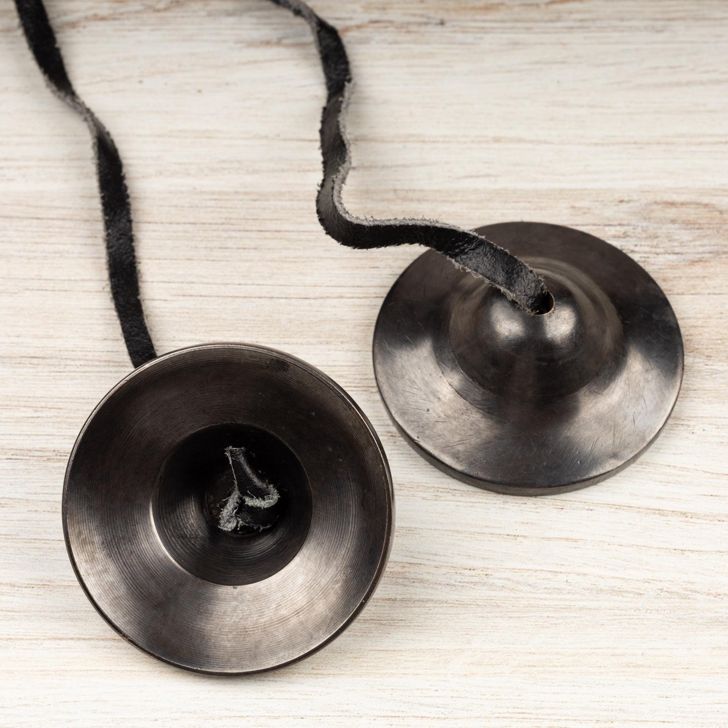 2.3" Tingsha Bell with Maroon Case, Plain Black Design, Sound Healing Meditation Bell, Altar Bell, Energy Cleansing, Spiritual Healing Gift