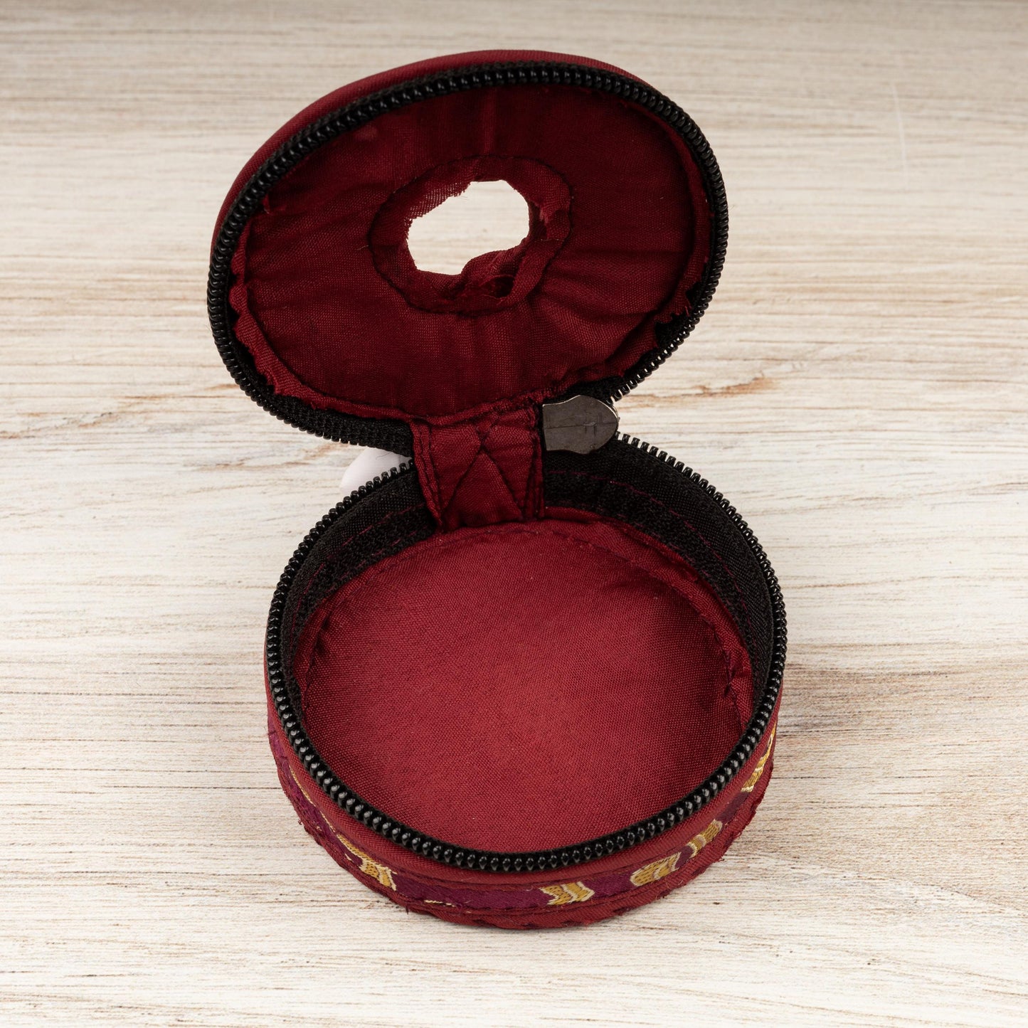 2.3" Tingsha Bell with Maroon Case, Plain Black Design, Sound Healing Meditation Bell, Altar Bell, Energy Cleansing, Spiritual Healing Gift