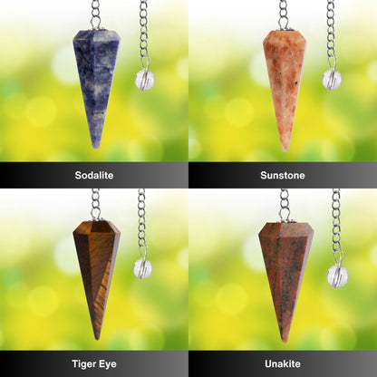Large Selection of Faceted Pendulum Crystals, Divination Tools, Dowsing Pendulum for Meditation, Reiki, Crystal Grid, Chakra, Energy Healing
