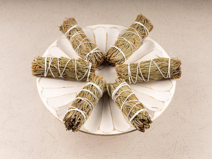 Pine Smudge Stick,  4” Pine Sage Stick Bundle for Cleansing, Energy Healing, Meditation & Reiki, Spiritual Gift, Includes Smudging Guide