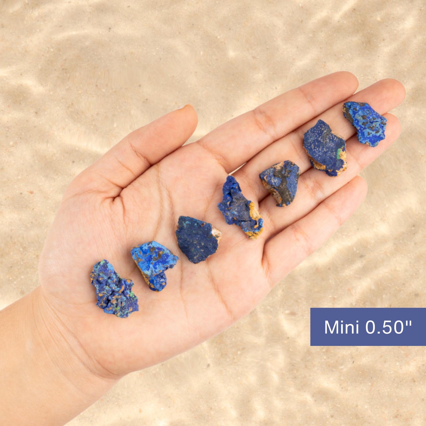 Raw Azurite with Malachite Inclusion, Natural Blue Azurite Gemstone, Healing Crystals for Meditation, Crystal Decor, Chakra Healing, 3 sizes