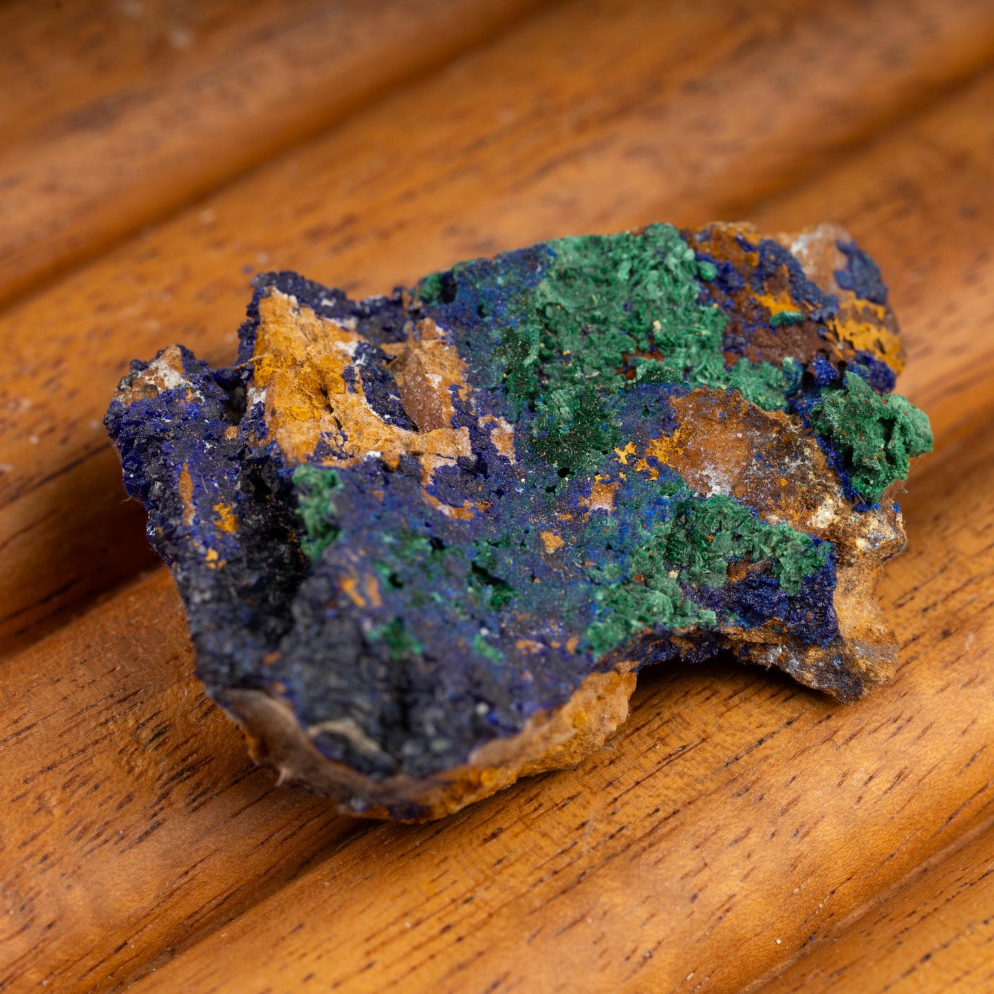 Raw Azurite with Malachite Inclusion, Natural Blue Azurite Gemstone, Healing Crystals for Meditation, Crystal Decor, Chakra Healing, 3 sizes