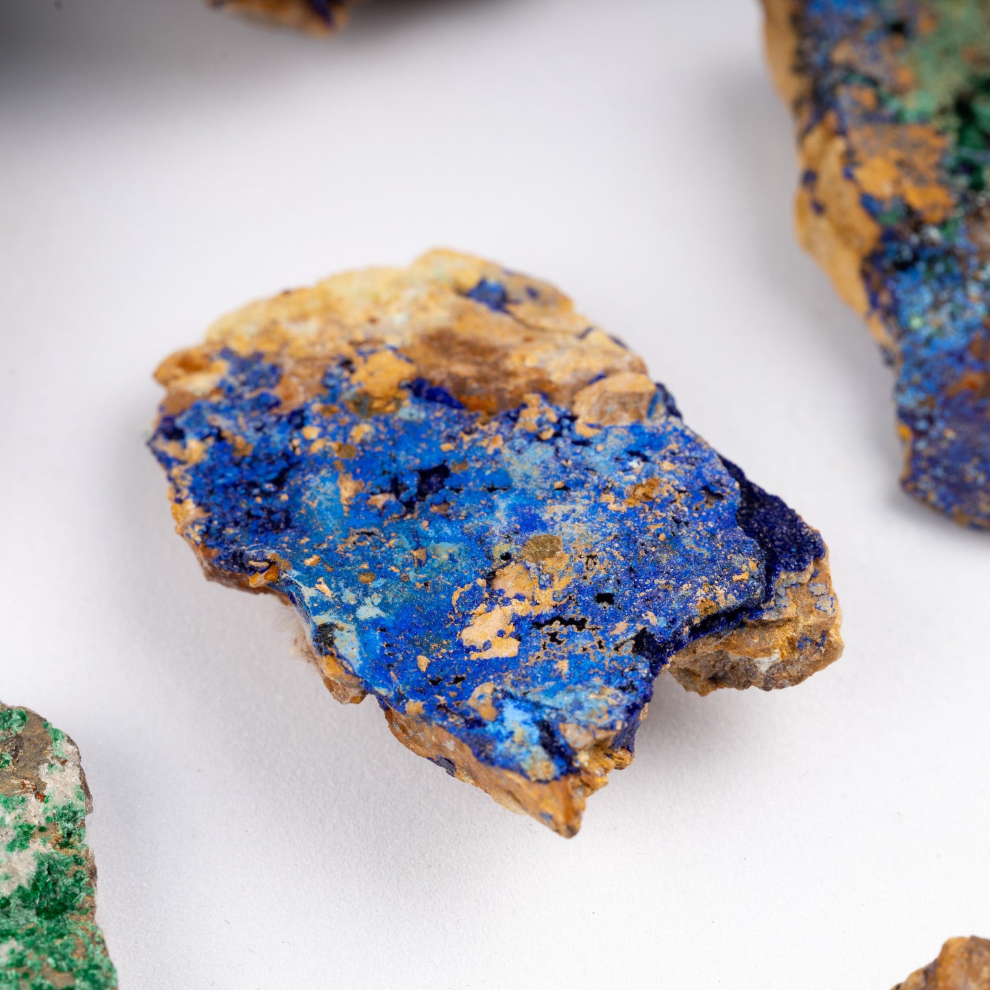 Raw Azurite with Malachite Inclusion, Natural Blue Azurite Gemstone, Healing Crystals for Meditation, Crystal Decor, Chakra Healing, 3 sizes