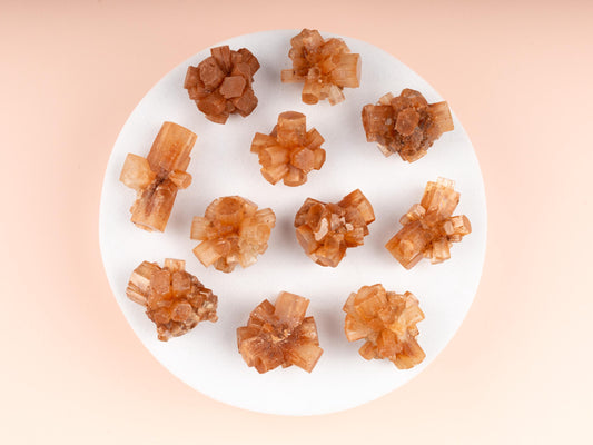 Mini Argonite Star Cluster 0.75-1.5", Natural Raw Healing Crystals for Grounding, Protection, Meditation, Crystal Decor, Chakra Healing