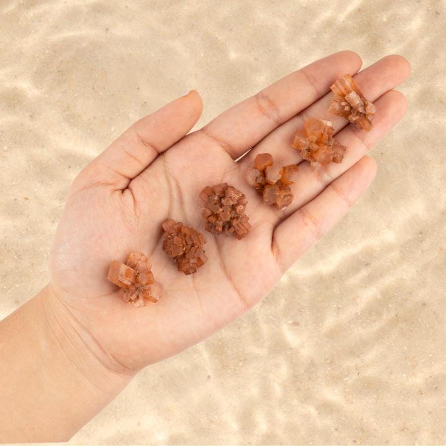 Mini Argonite Star Cluster 0.75-1.5", Natural Raw Healing Crystals for Grounding, Protection, Meditation, Crystal Decor, Chakra Healing