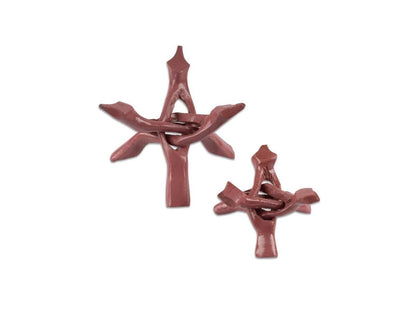 Wish Well Red Clay Wooden Tripod Stand, 4" & 6" Hand-Carved, Ideal for Abalone Shells, Decorative Bowls, Crystal Balls, Sphere, and Geodes