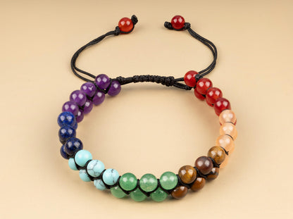 7 Chakra Healing Crystals Bracelet, Bead Bracelets for Women Men, Crystal Jewelry, Natural Gemstone, Energy Crystal, Spiritual Bracelet