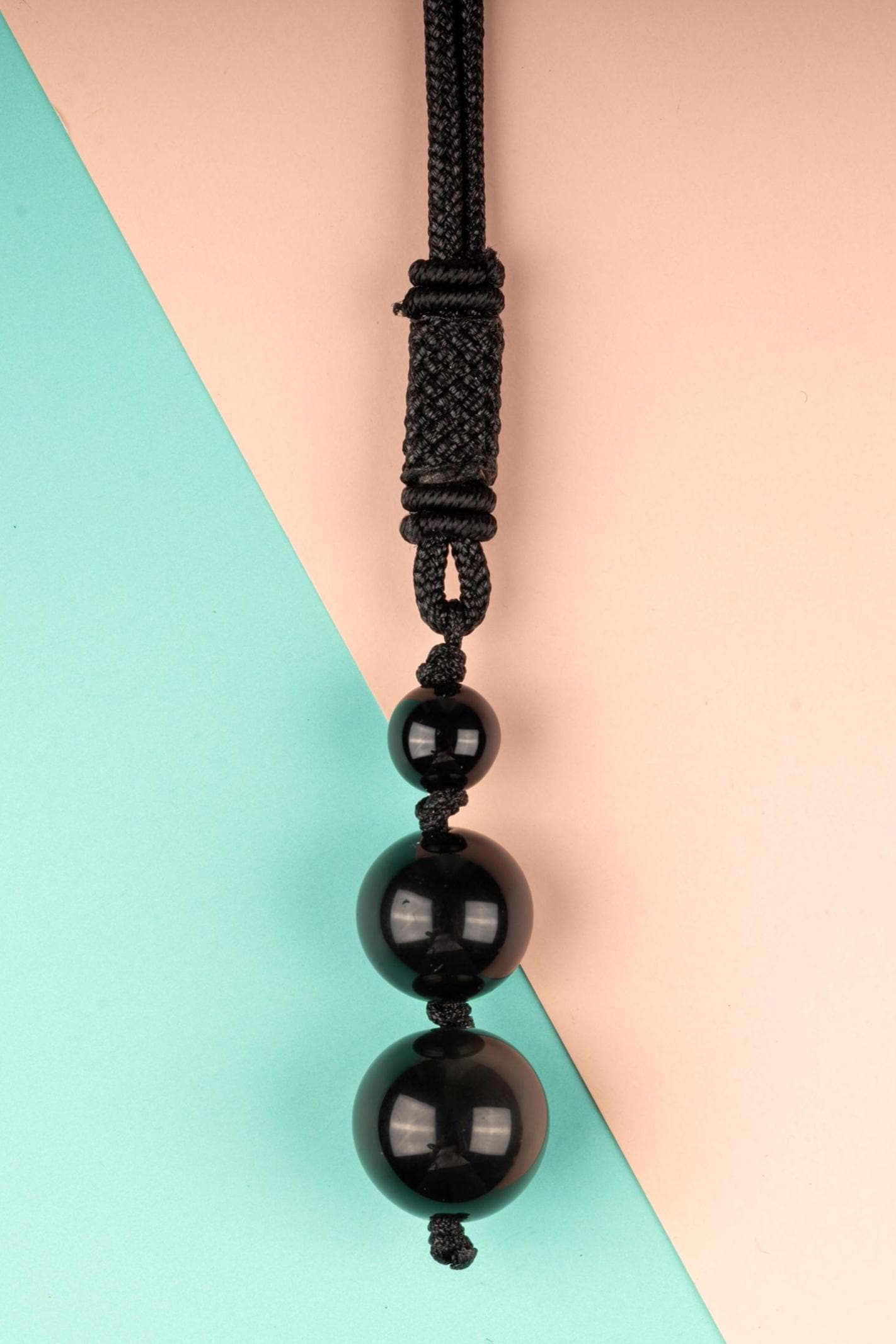 Beaded Crystal Necklace with 26" Adjustable Rope, Natural Crystal Jewelry Gift,  Amethyst, Rose Quartz, Tiger's Eye, Black Obsidian Necklace